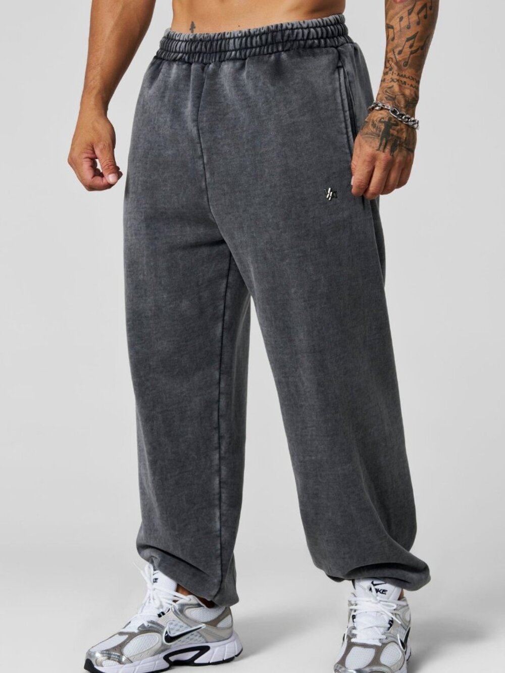 YoungLA 2069 Elevated Essentials Baggy Joggers Grey Wash XXL